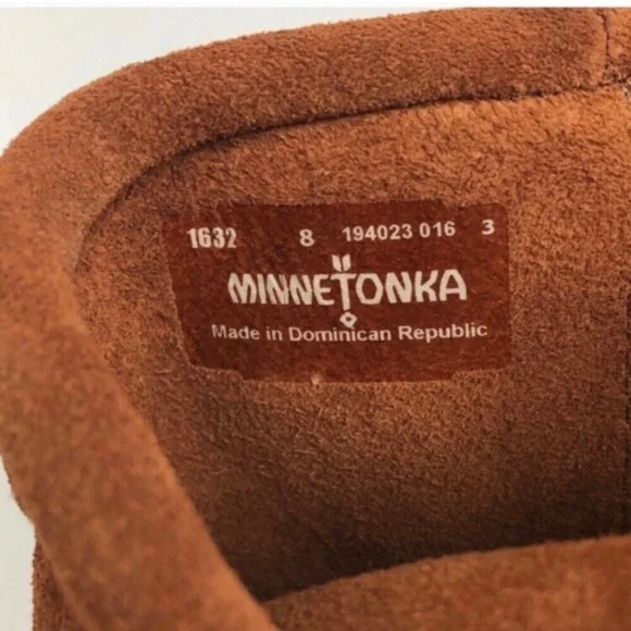 Minnetonka 3-Layer Fringe Suede Boots Sz 8 - Picture 5 of 6